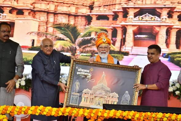 સોમનાથ સ્વાભિમાન પર્વમાં શૌર્ય સભાનો જયઘોષ: વડાપ્રધાન નરેન્દ્ર મોદી દ્વારા ભારતીય સાંસ્કૃતિક મૂલ્યોને વંદન