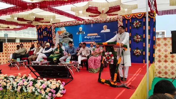 મુખ્યમંત્રી ભૂપેન્દ્રભાઈ પટેલના હસ્તે જામનગર જિલ્લાની ૬૬ ગ્રામ પંચાયતના નવીન ભવનનું ખાતમુહૂર્ત; લાલપુર–જોડીયામાં રૂ. ૧૦૭૦ લાખના વિકાસ કામોને મંજૂરી