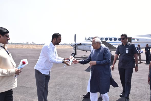 અમરેલીમાં મુખ્યમંત્રી ભૂપેન્દ્રભાઈ પટેલનું ભવ્ય સ્વાગત, વિકાસ કાર્યક્રમ માટે આગમન